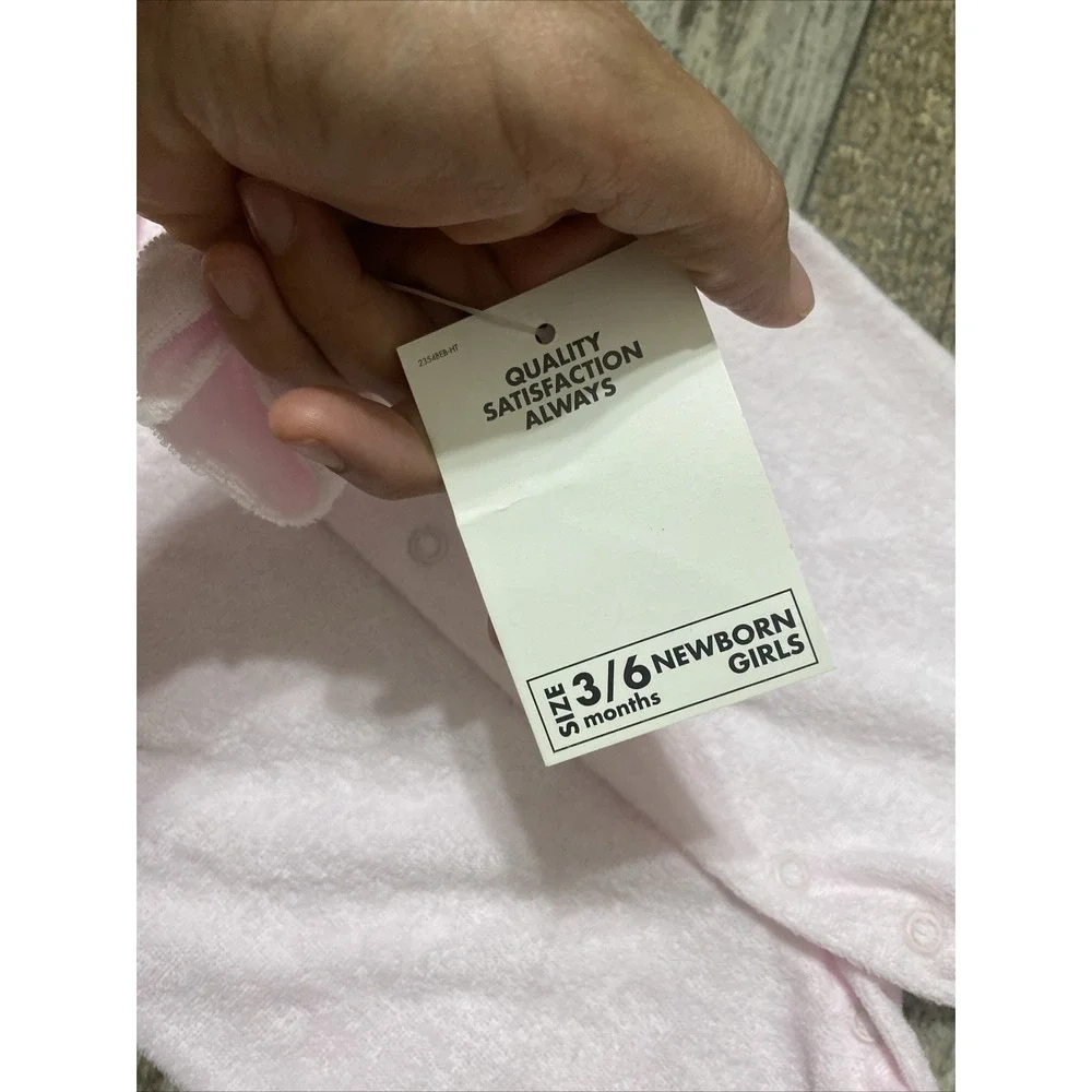 Vintage Basic Editions Baby Girl‎ Pajamas Sleeper Button Up Size 3/6 Months New